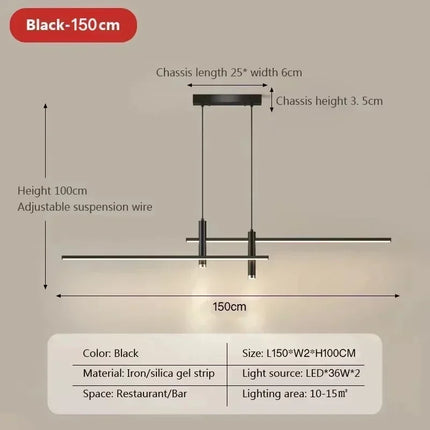 Suspension LED Moderne Réglable avec Télécommande, Lumière Ambiante Chaleureuse