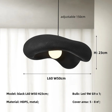 Suspension G9 LED Wabi Sabi style japonais, lumière chaude et cosy