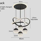 Noir / 3 led Couleurs dimmable