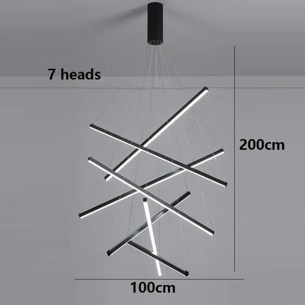 Suspension LED moderne en alliage pour salon et salle à manger, lumière chaude réglable