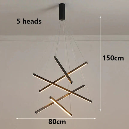 Suspension LED moderne en alliage pour salon et salle à manger, lumière chaude réglable