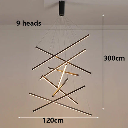 Suspension LED moderne en alliage pour salon et salle à manger, lumière chaude réglable