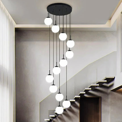 Suspension LED moderne en acrylique, éclairage d’intérieur chaleureux pour salon et escaliers