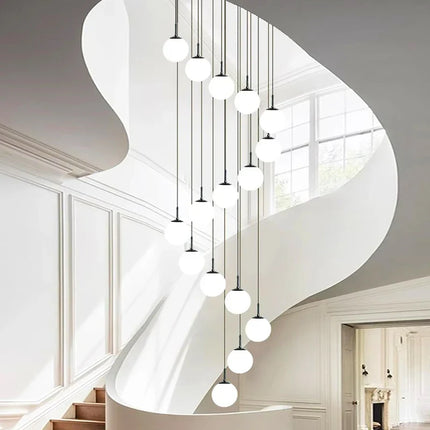 Suspension LED moderne en acrylique, éclairage d’intérieur chaleureux pour salon et escaliers