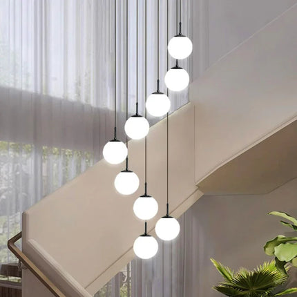 Suspension LED moderne en acrylique, éclairage d’intérieur chaleureux pour salon et escaliers