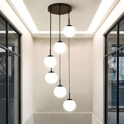 Suspension LED moderne en acrylique, éclairage d’intérieur chaleureux pour salon et escaliers