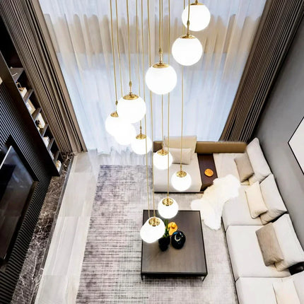 Suspension LED moderne en acrylique, éclairage d’intérieur chaleureux pour salon et escaliers