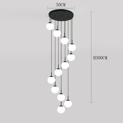Suspension LED moderne en acrylique, éclairage d’intérieur chaleureux pour salon et escaliers
