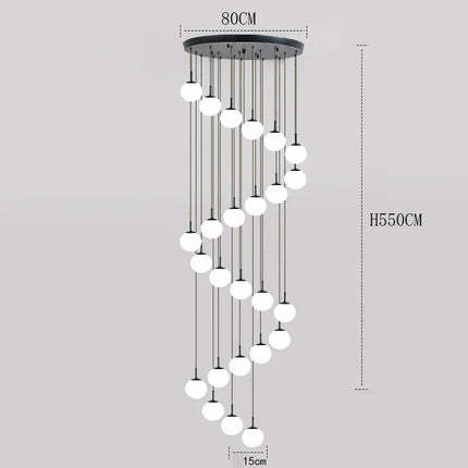Suspension LED moderne en acrylique, éclairage d’intérieur chaleureux pour salon et escaliers
