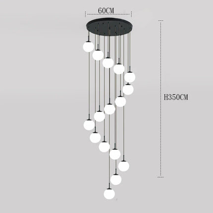 Suspension LED moderne en acrylique, éclairage d’intérieur chaleureux pour salon et escaliers