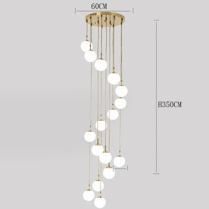 Suspension LED moderne en acrylique, éclairage d’intérieur chaleureux pour salon et escaliers
