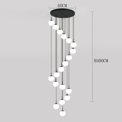 Suspension LED moderne en acrylique, éclairage d’intérieur chaleureux pour salon et escaliers
