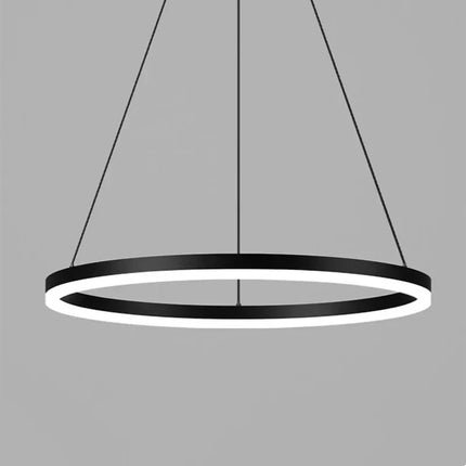 Suspension moderne LED en aluminium pour salon et hall, lumière douce
