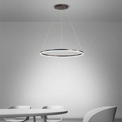 Suspension moderne LED en aluminium pour salon et hall, lumière douce
