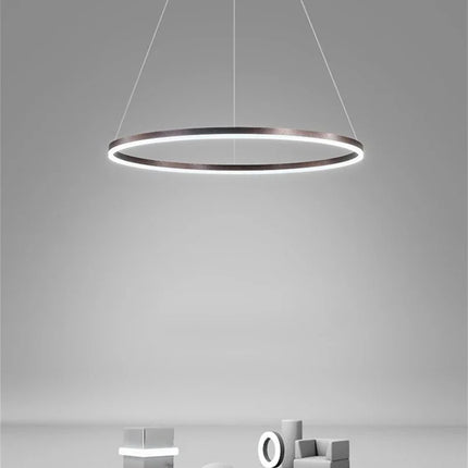 Suspension moderne LED en aluminium pour salon et hall, lumière douce