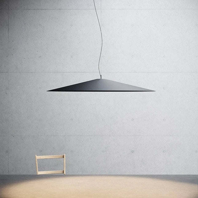 Suspension moderne minimaliste en métal noir pour éclairage intérieur