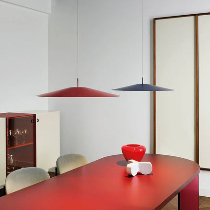 Suspension moderne minimaliste en métal noir pour éclairage intérieur