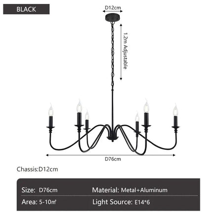 Suspension vintage noir et or E14 pour cuisine et couloir