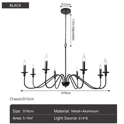 Suspension vintage noir et or E14 pour cuisine et couloir