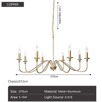 Suspension vintage noir et or E14 pour cuisine et couloir