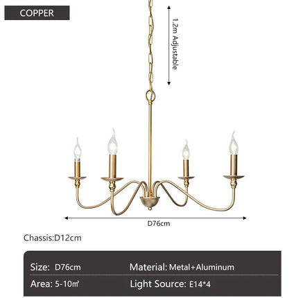 Suspension vintage noir et or E14 pour cuisine et couloir