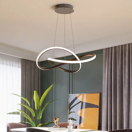Suspension nordique moderne en aluminium pour salle à manger et hôtel