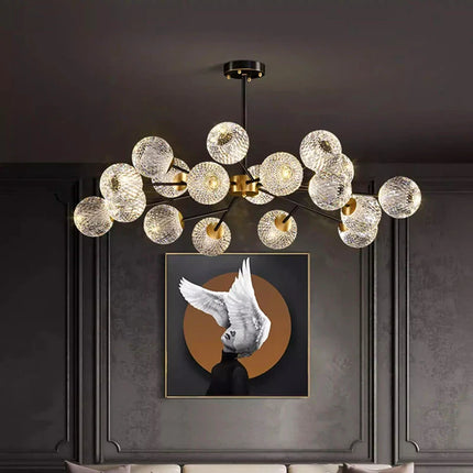 Suspension lustre moderne milieu du siècle noir et or pour salle à manger et cuisine