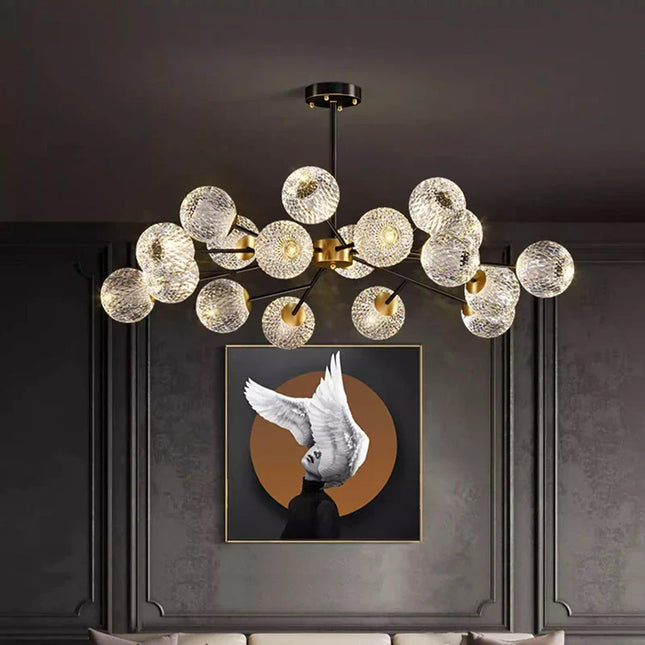 Suspension Plafonnier Nordique en Acrylique, Lumière Chaude pour Salon et Salle à Manger