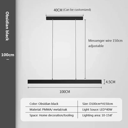 Suspension LED moderne en aluminium pour salon et bureau, lumière réglable