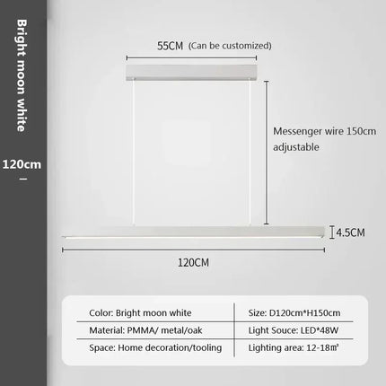 Suspension LED moderne en aluminium pour salon et bureau, lumière réglable