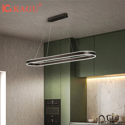 Suspension LED en aluminium au design nordique moderne, lumière chaude ajustable