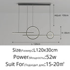 Noir 120cm 52w / Lumière chaude