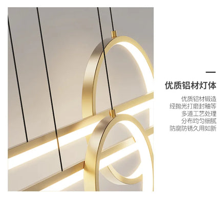 Suspension LED moderne minimaliste en aluminium pour bureau et bar