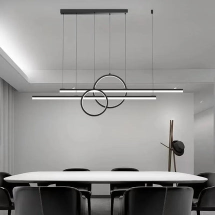 Suspension LED moderne minimaliste en aluminium pour bureau et bar