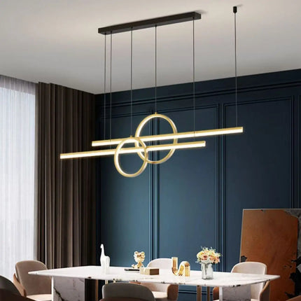 Suspension LED moderne minimaliste en aluminium pour bureau et bar