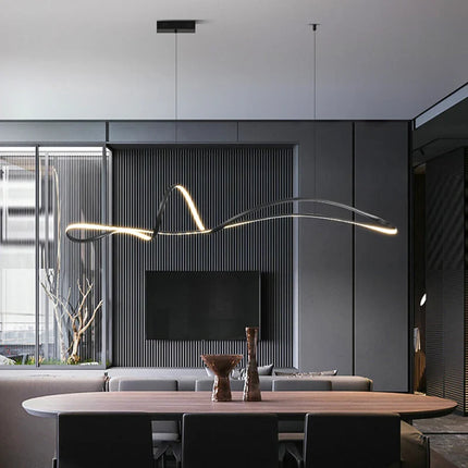 Suspension moderne en alliage et acrylique, lumière LED dimmable pour salle à manger
