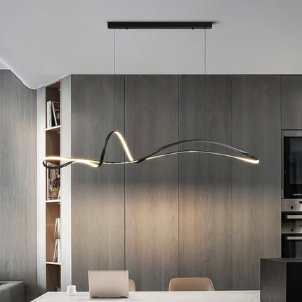 Suspension moderne en alliage et acrylique, lumière LED dimmable pour salle à manger