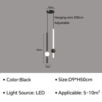 Suspension LED moderne en métal pour salon et cuisine, éclairage chaleureux