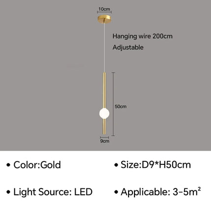 Suspension LED moderne en métal pour salon et cuisine, éclairage chaleureux