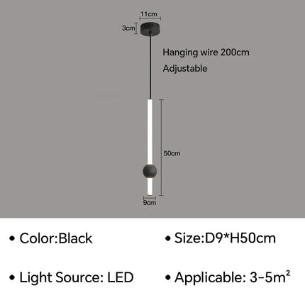 Suspension LED moderne en métal pour salon et cuisine, éclairage chaleureux