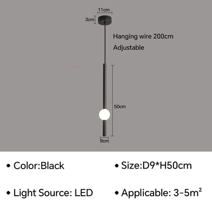 Suspension LED moderne en métal pour salon et cuisine, éclairage chaleureux