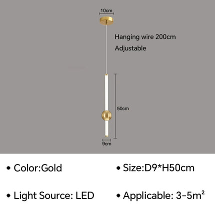 Suspension LED moderne en métal pour salon et cuisine, éclairage chaleureux