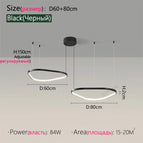 2 Cercle Noir M / Lumière Froide Blanc Sans télécommande