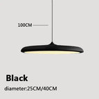 noir / Diamètre25CM / Lumière chaude 3000K