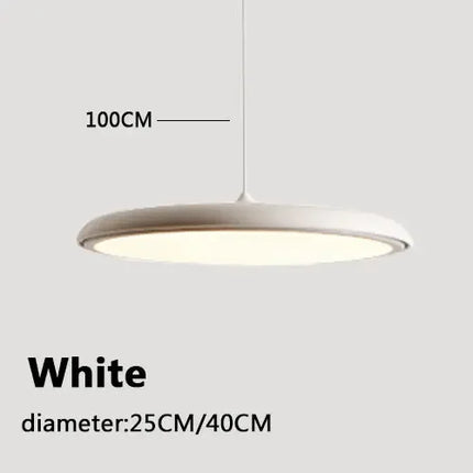 Suspension LED design nordique ronde en métal pour salle à manger et cuisine