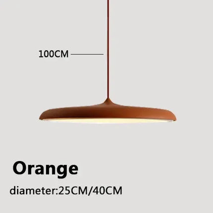 Suspension LED design nordique ronde en métal pour salle à manger et cuisine