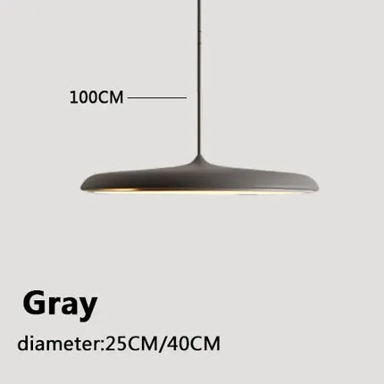 Suspension LED design nordique ronde en métal pour salle à manger et cuisine