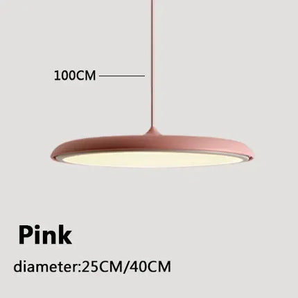 Suspension LED design nordique ronde en métal pour salle à manger et cuisine