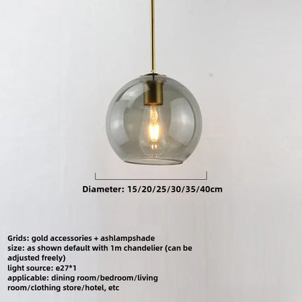 Suspension LED boule en verre noir et violet, design moderne pour intérieur
