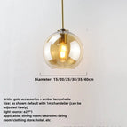 Cuivre-Ambre / Diamètremètremeter 15cm / Sans blub